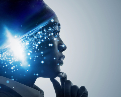 Future Skills - Frau - nachdenklich